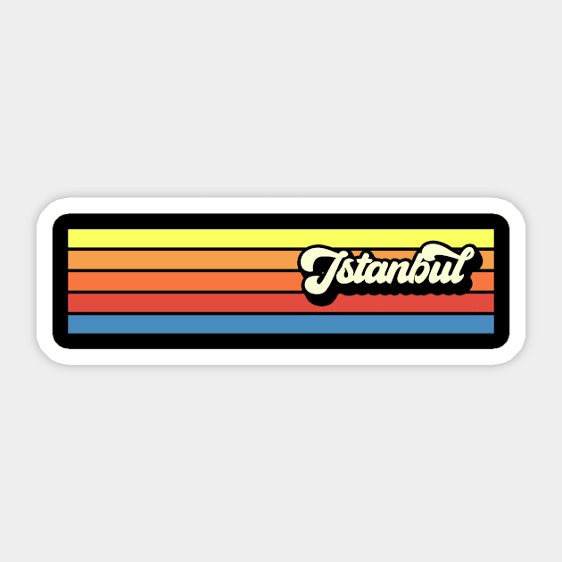 Istanbul Turkey Retro Vintage Design 70s 80s Sticker by Happy as I travel